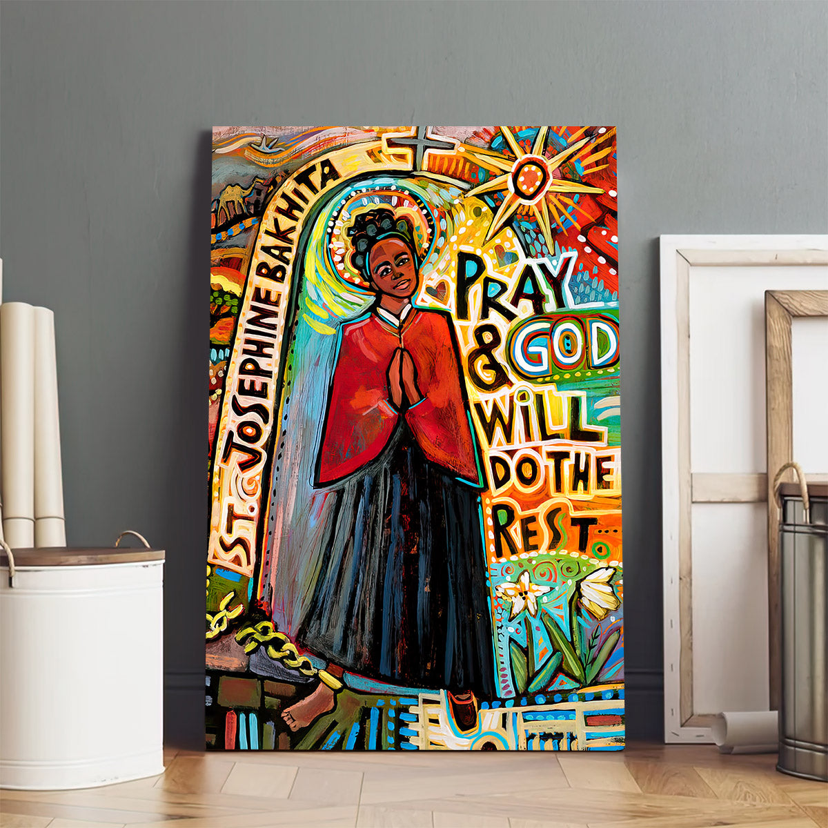 Saint Josephine Bakhita Canvas Wall Art - Religious Wall Decor - Ciaocustom