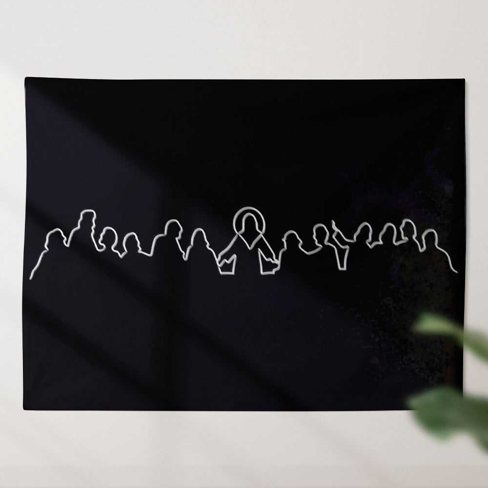 Jesus And The Last Supper Wall Art - Christian Wall Tapestry - Bible Tapestry - Religious Tapestry Wall Hangings - Bible Verse Wall Tapestry - Religious Tapestry - Ciaocustom