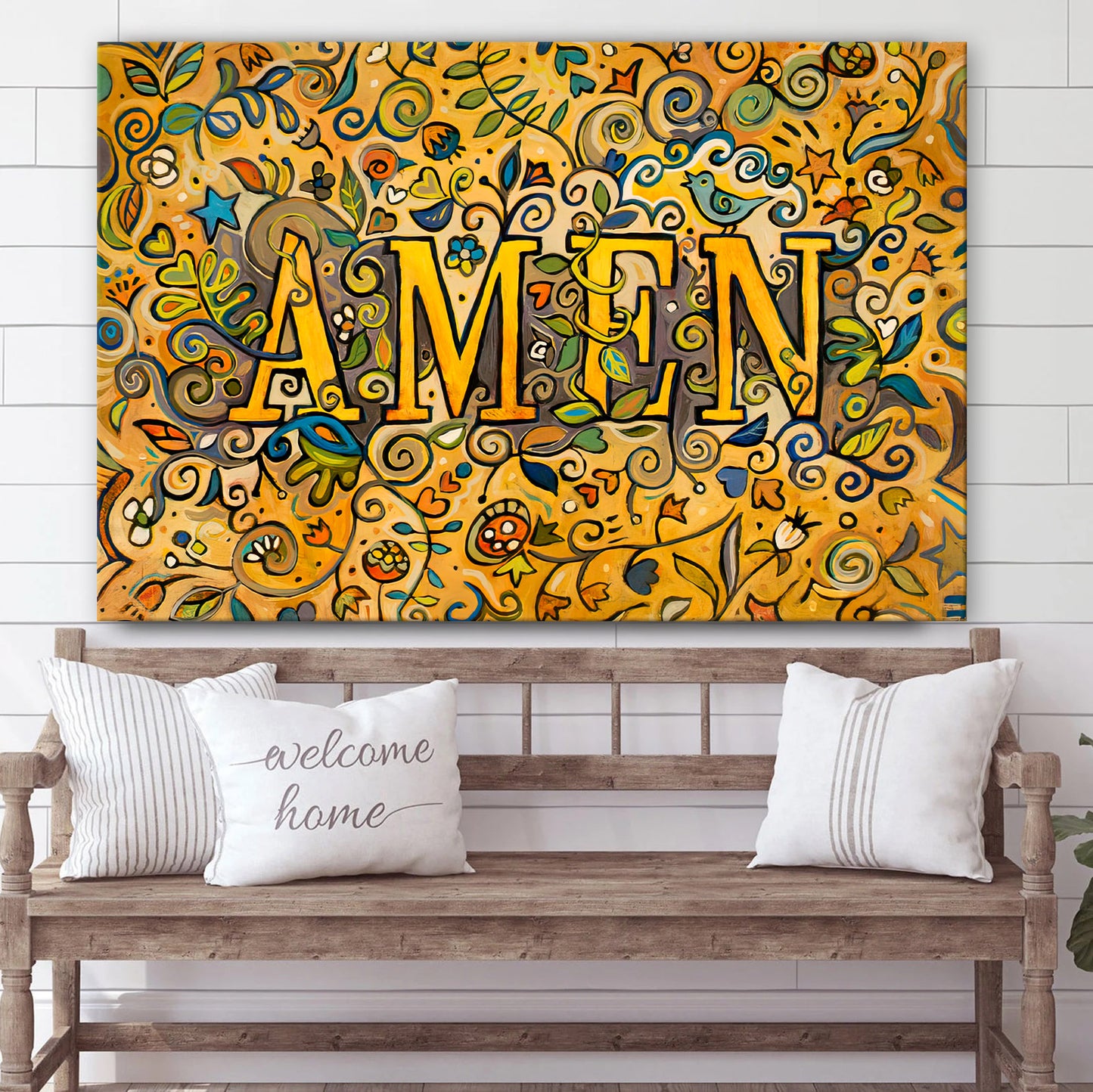 Amen Canvas Wall Art - Christian Poster - Religious Wall Decor - Ciaocustom