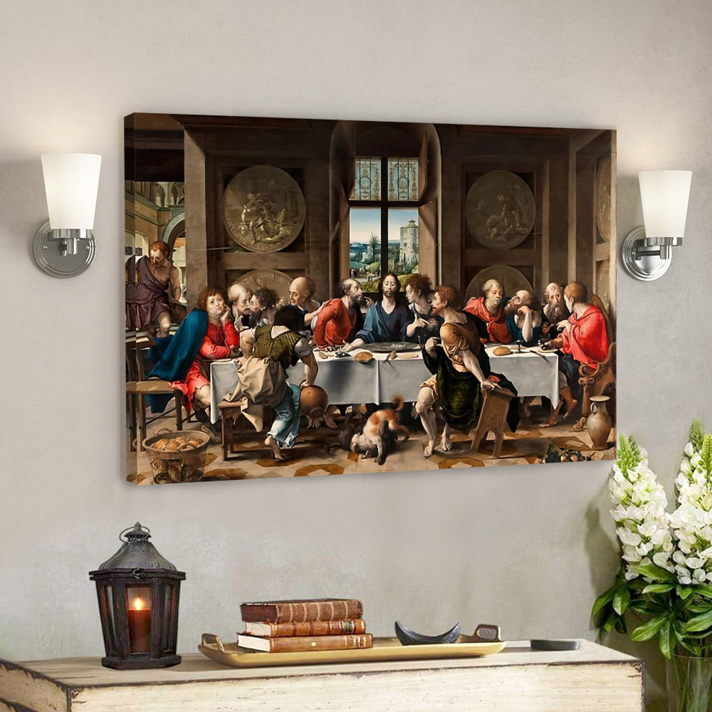 The Holy Supper Wall Art - Christian Art Gift - Jesus Painting On Canvas - Religious Canvas Painting - Religious Posters - Ciaocustom
