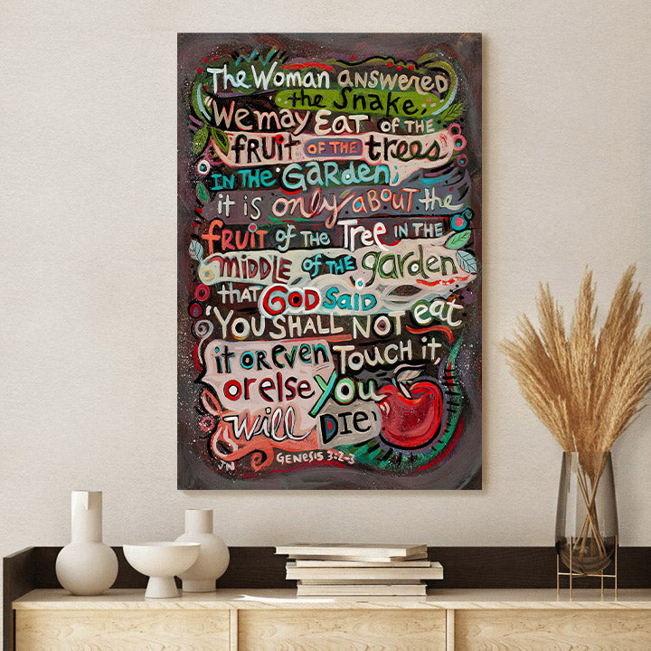 Genesis 3 We May Eat Of The Fruit Canvas Wall Art - Ciaocustom