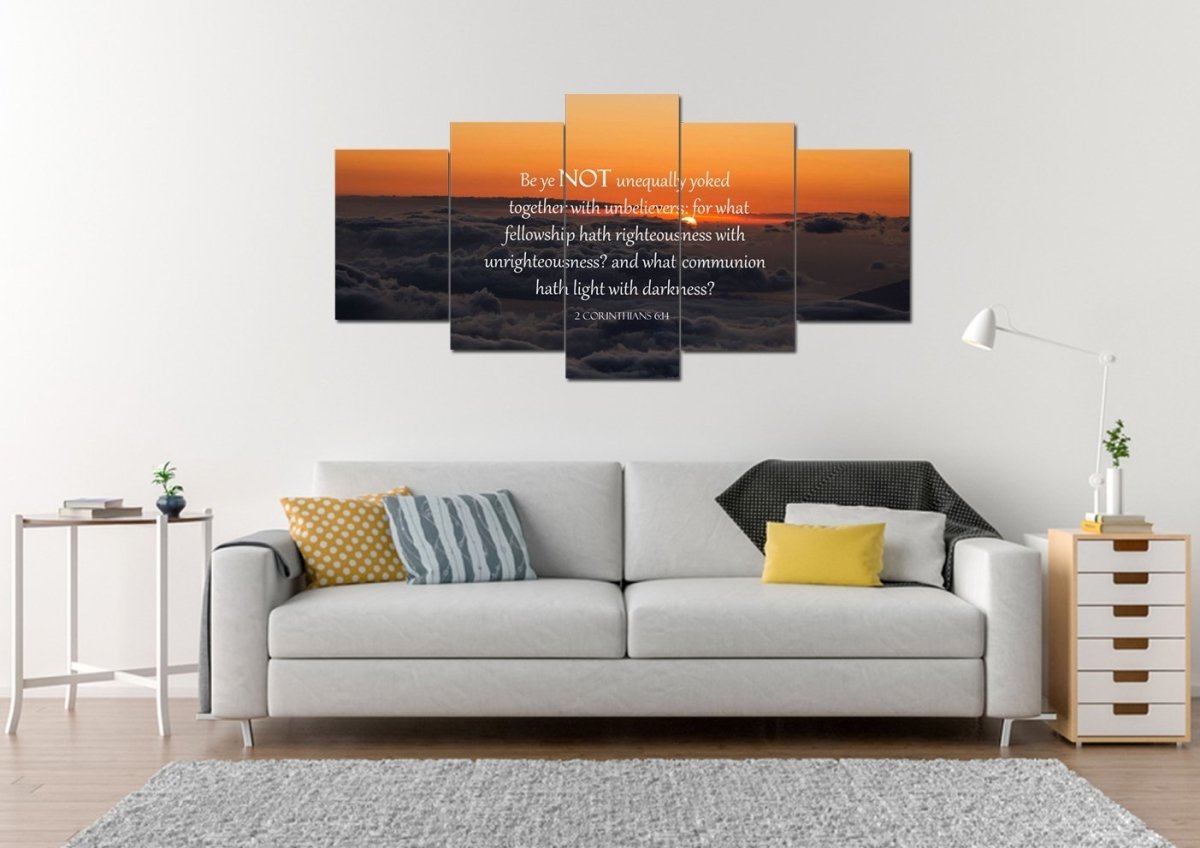 2 Corinthians 614 Niv Wall Art Canvas Print - Christian Canvas Wall Art