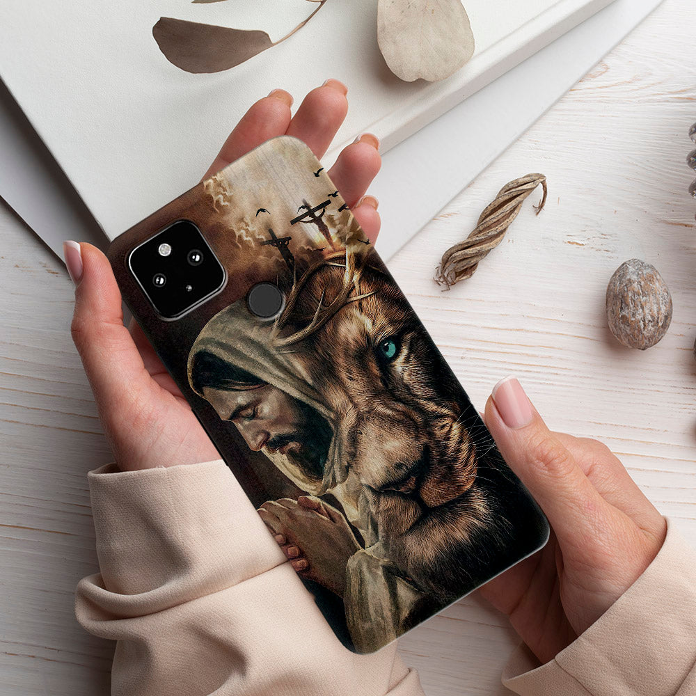 Jesus And Lion - Christian Phone Case - Jesus Phone Case - Religious Phone Case - Ciaocustom