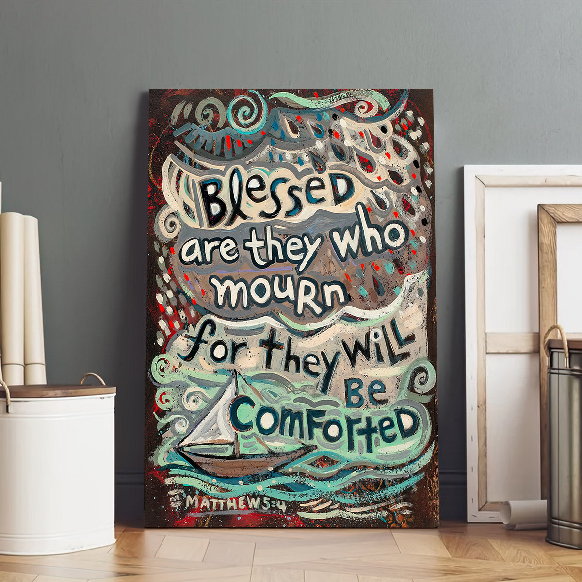 Blessed Are They Who Mourn Posters - Religious Canvas Wall Art - Ciaocustom