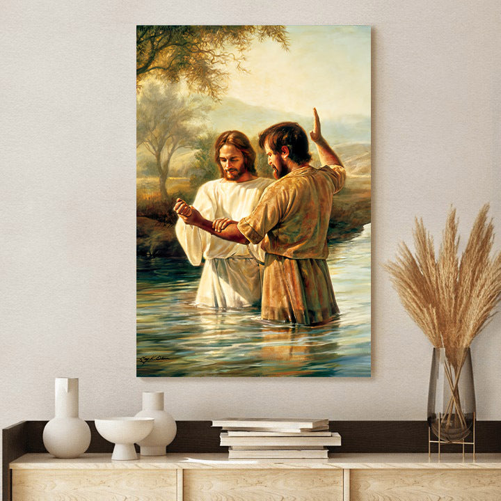 Baptism Of Christ Canvas - Christ Canvas