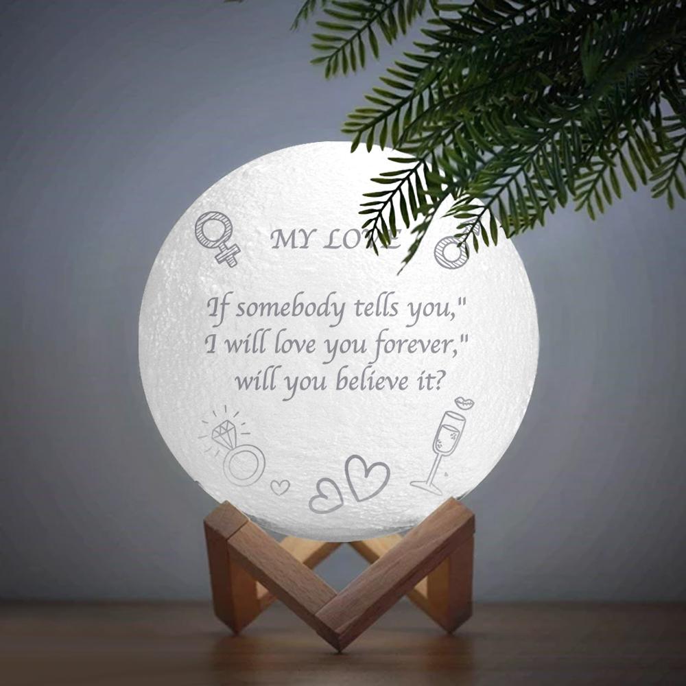 3D Moon Lamp for Girlfriend - Engraved Moon Lamp - Gifts For Valentines Day