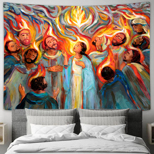 Pentecost And The Holy Spirit Tapestry - Religious Tapestry - Ciaocustom