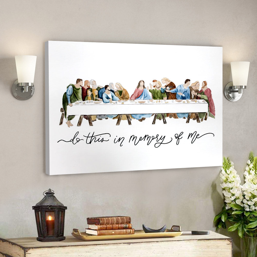 Last Supper Watercolor - Jesus Canvas Poster - Christian Wall Art - Religious Posters - Christian Canvas Prints - Religious Wall Art Canvas - Ciaocustom