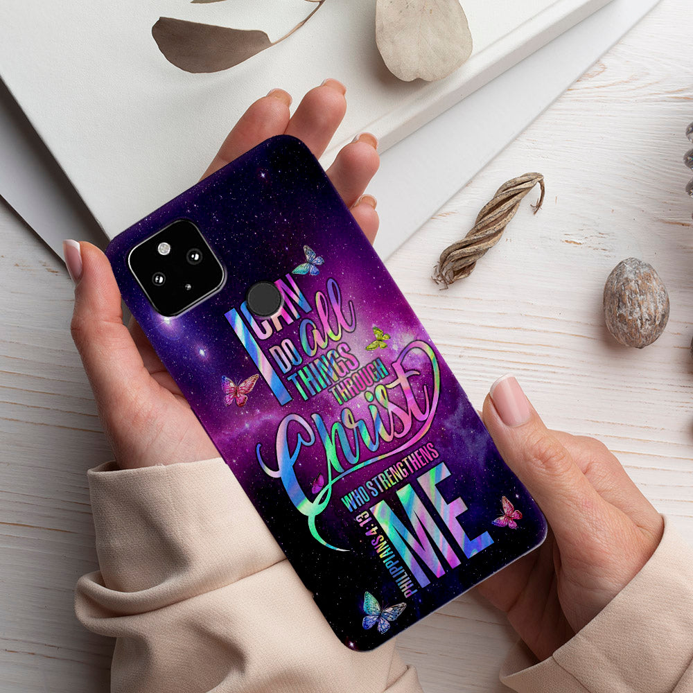 I Can Do All Things Through Christ - Butterfly - Christian Phone Case - Religious Phone Case - Bible Verse Phone Case - Ciaocustom