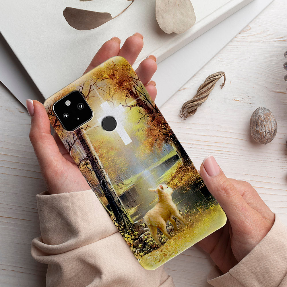 Lamb And Cross - Christian Phone Case - Religious Phone Case - Faith Phone Case - Ciaocustom