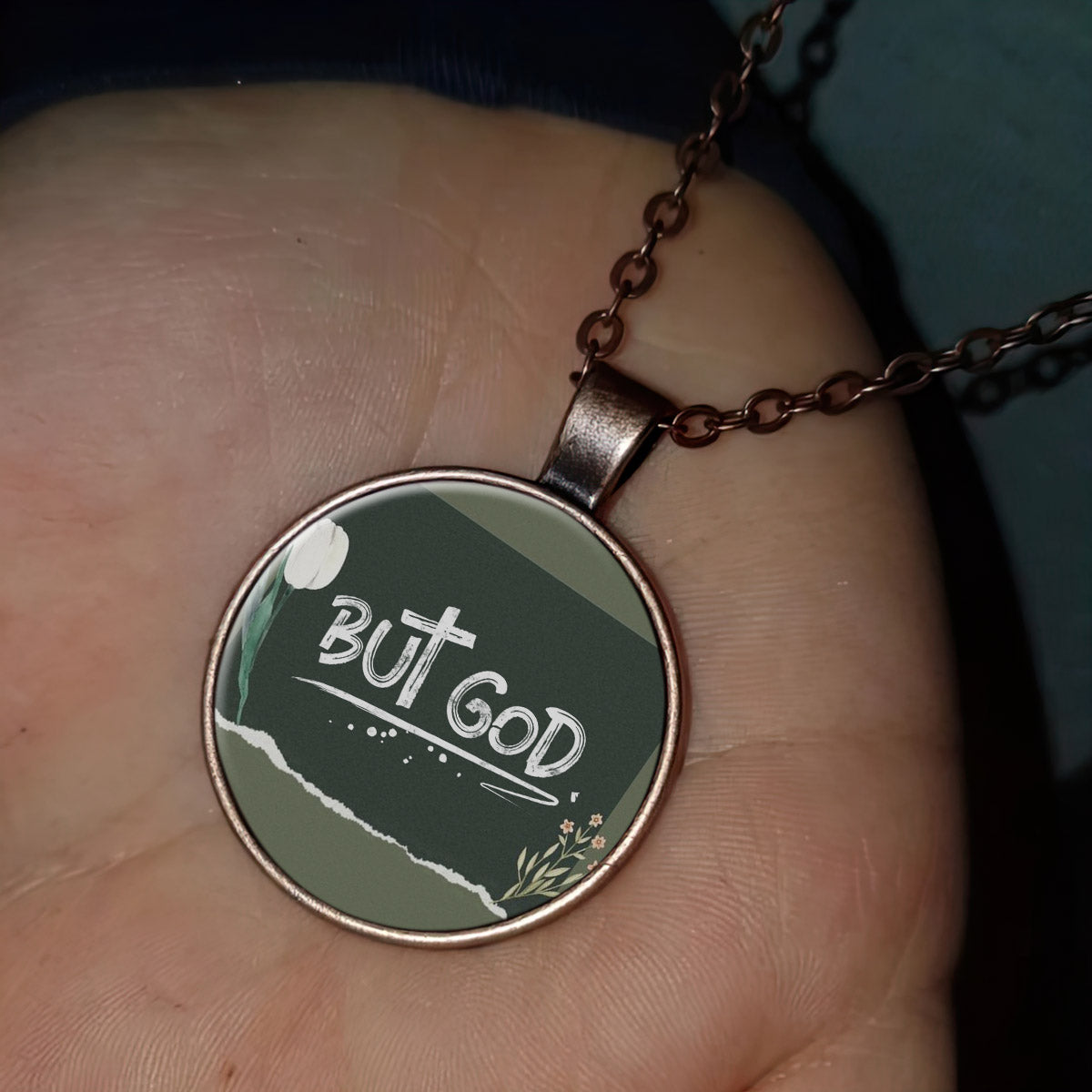 But God - Catholic Necklace - Religious Pendant - Jesus Necklace - Ciaocustom