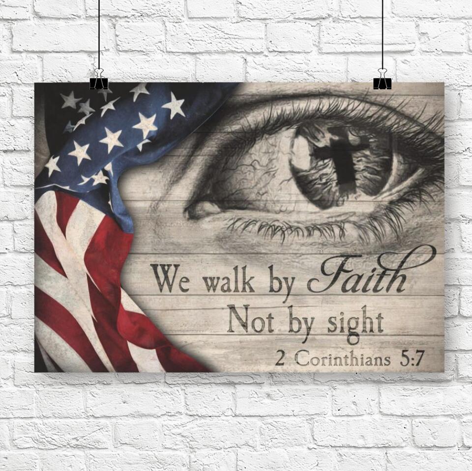 We Walk By Faith Not By Sight 2 Corinthians 5:7 Canvas - Faith Canvas - Bible Verse Canvas - Ciaocustom