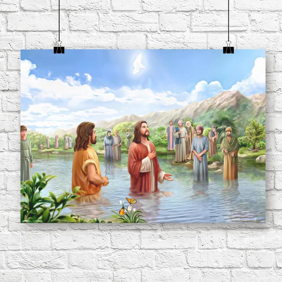 God Canvas 24 - Jesus Canvas - Christian Gift - Jesus Canvas Painting - Jesus Canvas Art - Bible Verse Canvas Wall Art - Scripture Canvas - Ciaocustom