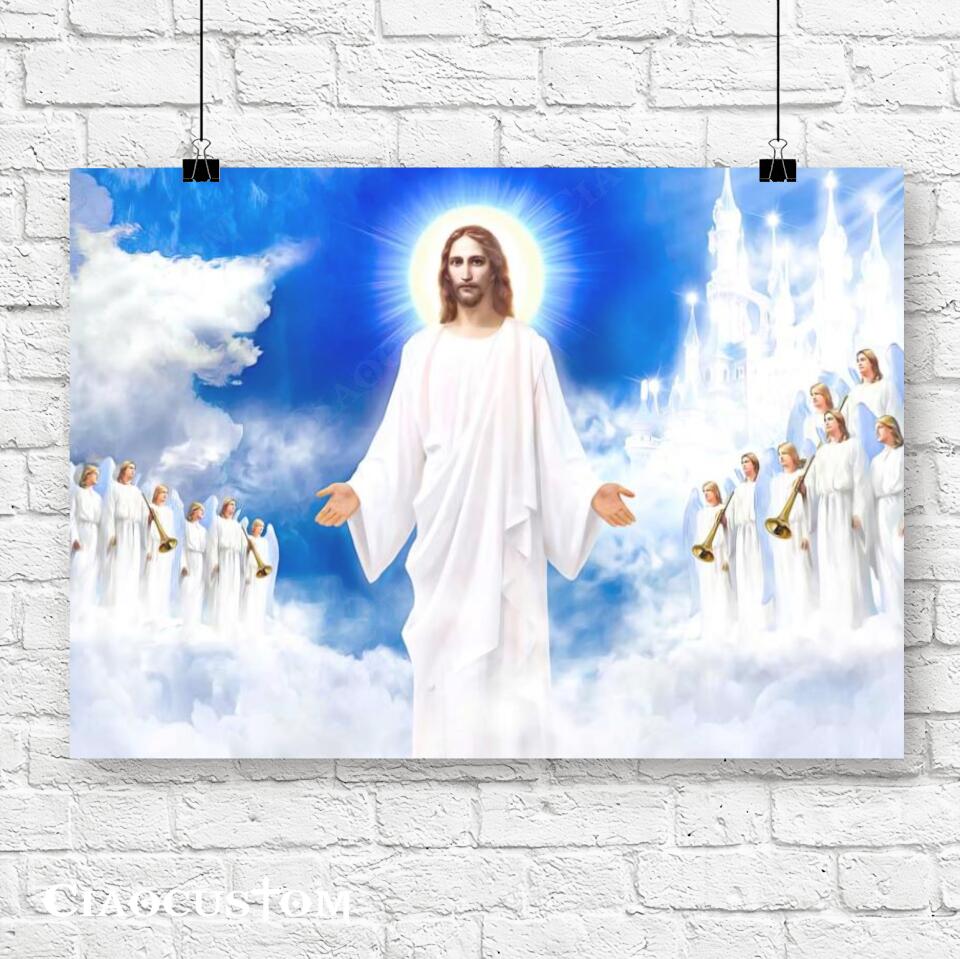 The Nine Choirs of Angels - Jesus Poster - Jesus Canvas - Christian Gift - Jesus Canvas Painting - Ciaocustom