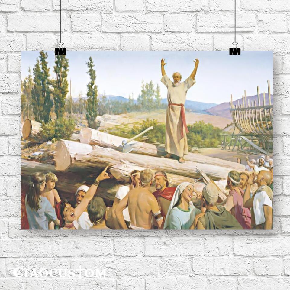 Noah - Church of Jesus Christ - Jesus Canvas Painting - Jesus Canvas Art - Jesus Poster - Jesus Canvas - Christian Gift - Ciaocustom