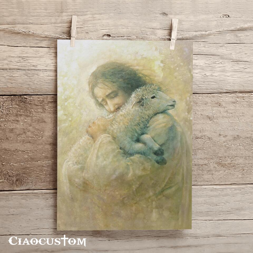 Does A Shepherd Do - Jesus Wall Pictures - Jesus Canvas Painting - Jesus Poster - Jesus Canvas - Christian Gift - Ciaocustom
