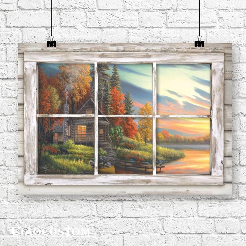 Windows And House - Jesus Poster - Jesus Canvas - Christian Canvas Wall Art - Christian Gift - Ciaocustom