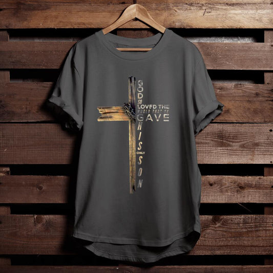 Funny Christian Shirts - Christian Gift - John 3_16 Christian Cross Bible T-Shirt