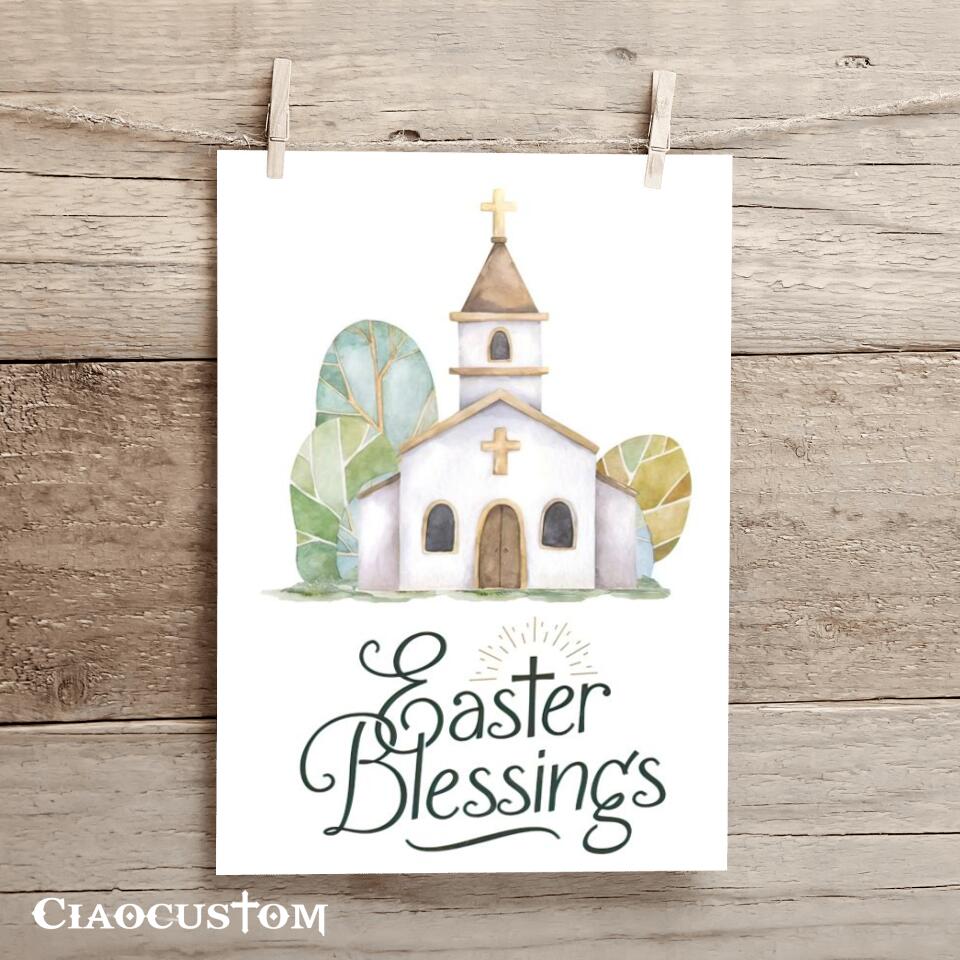 Easter Wall Art - Easter Canvas - Easter Blessings - Jesus Poster - Jesus Canvas - Christian Canvas Wall Art - Christian Gift - Ciaocustom