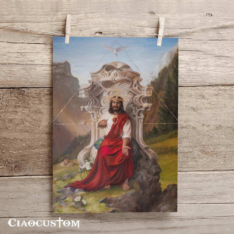 Prayer Card - Jesus Painting - Jesus Poster - Jesus Canvas - Christian Canvas Wall Art - Christian Gift - Ciaocustom