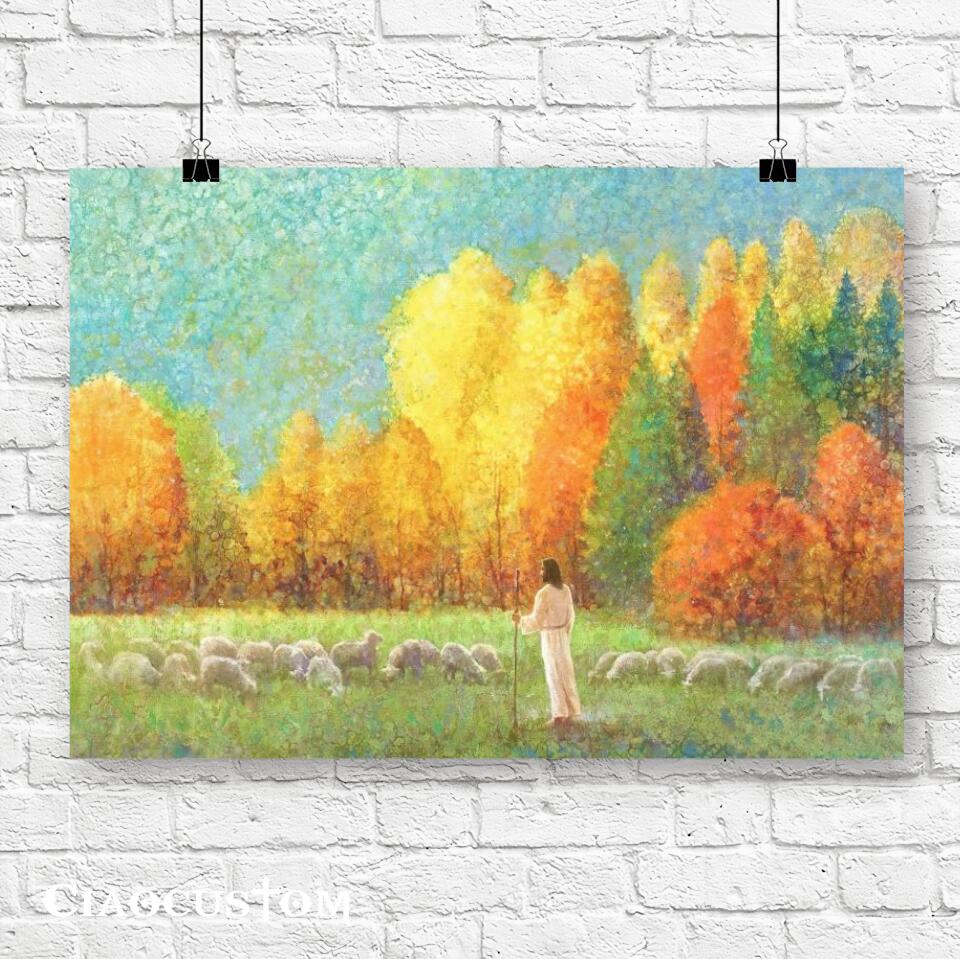 Changing Seasions Original Painting - Jesus Poster - Jesus Canvas - Christian Canvas Wall Art - Christian Gift - Ciaocustom