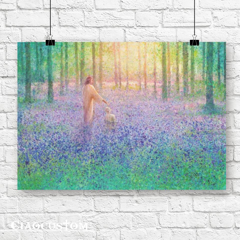 Walk With Me Original - Jesus Painting - Jesus Poster - Jesus Canvas - Christian Canvas Wall Art - Christian Gift - Ciaocustom