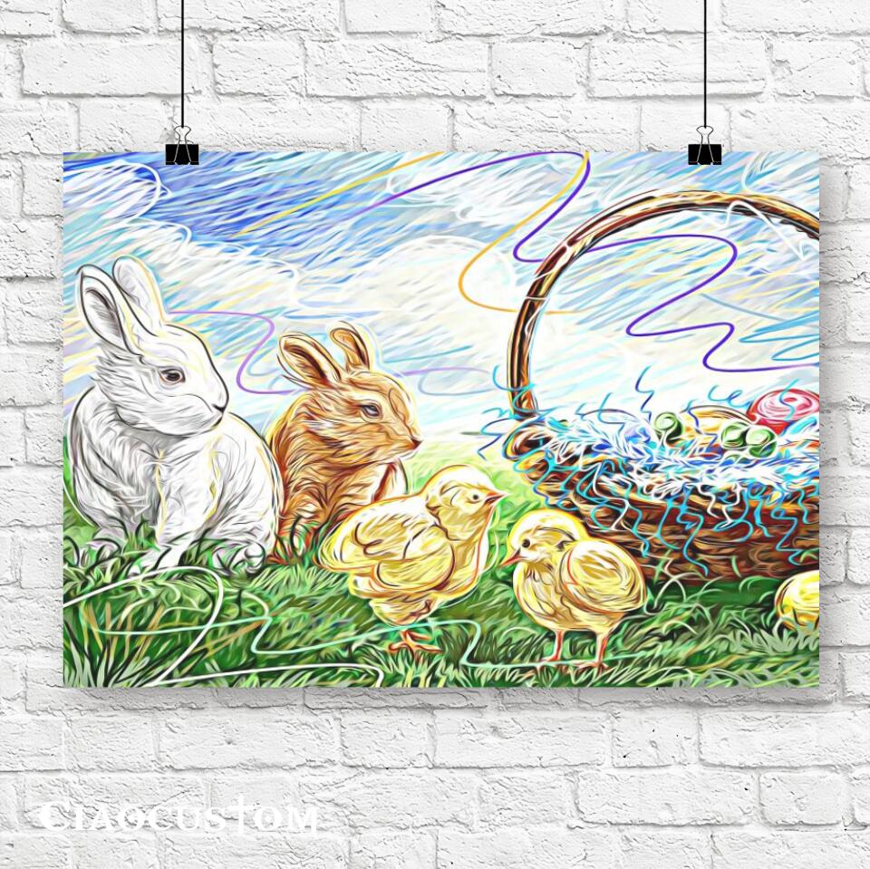 Easter Wall Art - Easter Canvas - Easter Blessings - Jesus Poster - Christian Canvas Wall Art - Christian Gift - Ciaocustom