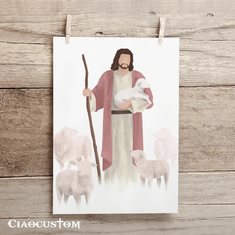 Jesus The Good Shepherd - Jesus Pictures - Jesus Canvas Poster - Jesus Wall Art - Christ Pictures - Christian Canvas Prints - Ciaocustom