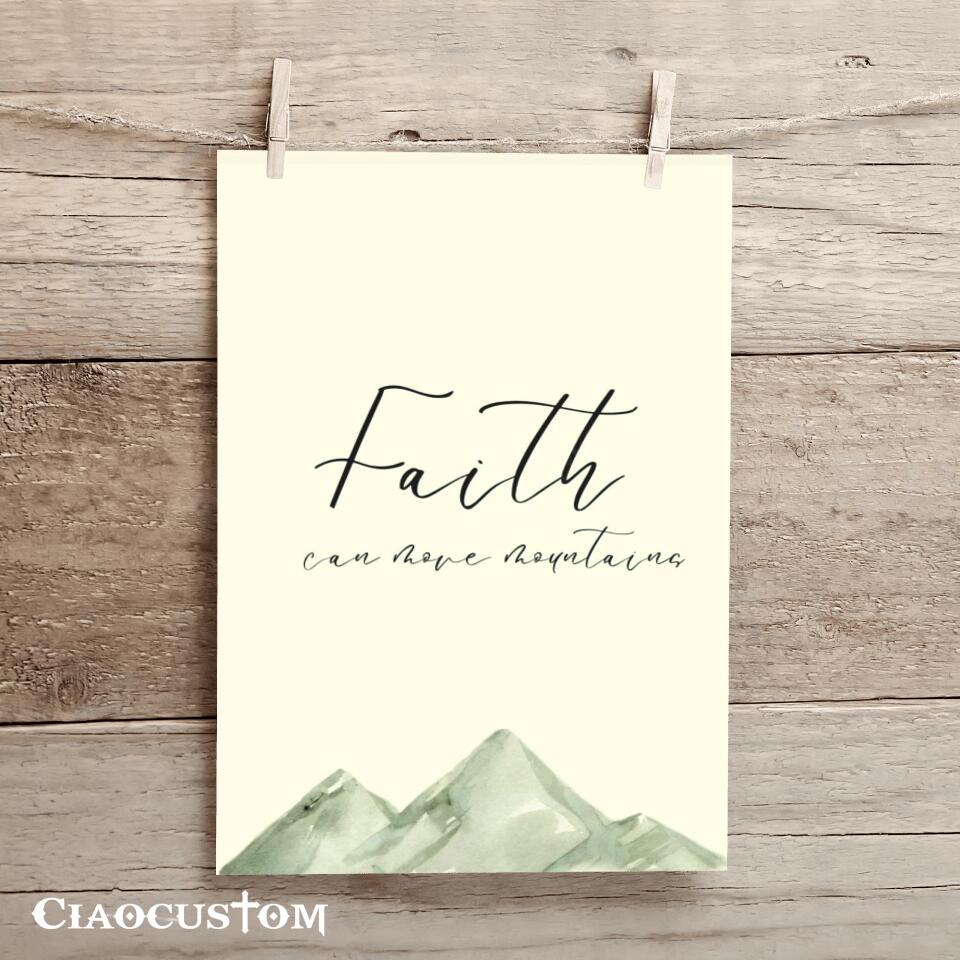 Faith - Canvas Wall Art - Christian Canvas Prints - Faith Canvas - Bible Verse Canvas - Ciaocustom