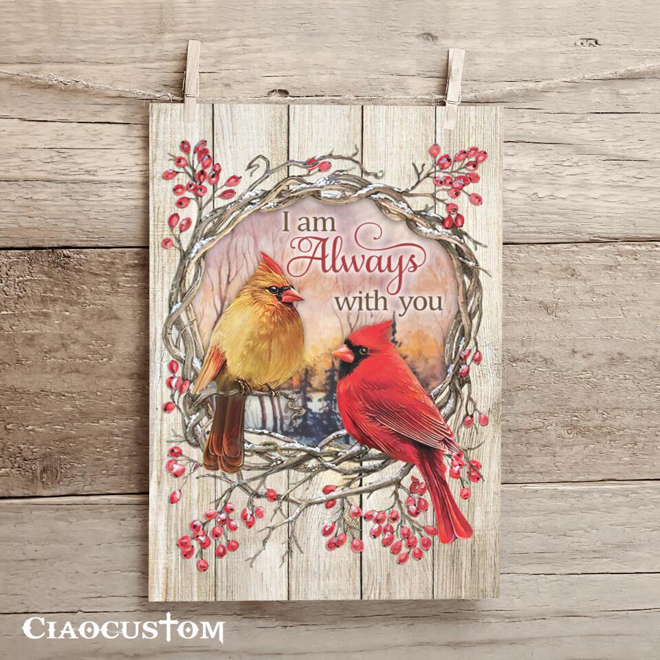I Am Always With You (Birds) - Canvas Wall Art - Christian Canvas Prints - Faith Canvas - Bible Verse Canvas - Ciaocustom