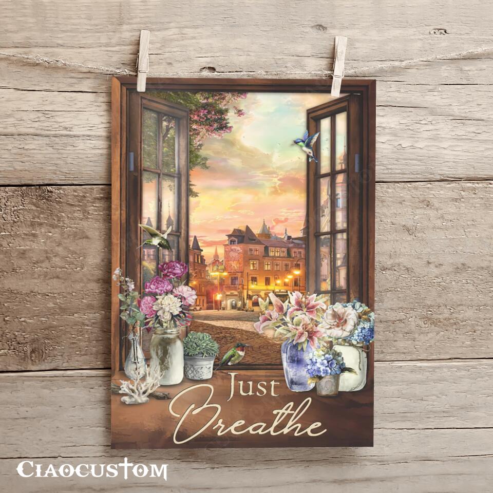 Just Breathe ( Church ) - Canvas Wall Art - Christian Canvas Prints - Faith Canvas - Bible Verse Canvas - Ciaocustom