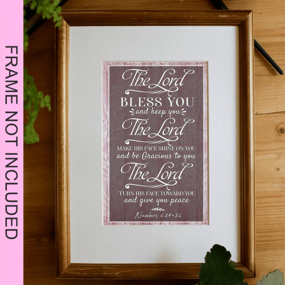 The Lord Bless You Fine Art Print - Christian Wall Art Prints - Bible Verse Wall Art - Best Prints For Home - Gift For Christian - Ciaocustom