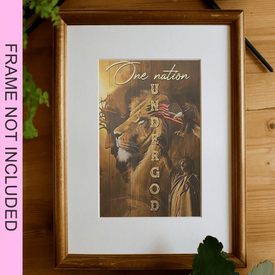 One Nation Undergod Fine Art Print - Jesus Pictures - Christian Wall Art Prints - Best Prints For Home - Art Pictures - Gift For Christian - Ciaocustom