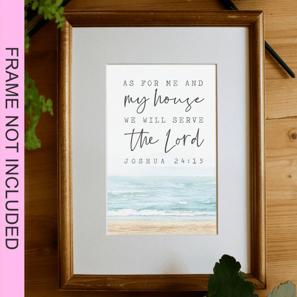 As For Me And My House Fine Art Print - Christian Wall Art Prints - Bible Verse Wall Art - Best Prints For Home - Gift For Christian - Ciaocustom