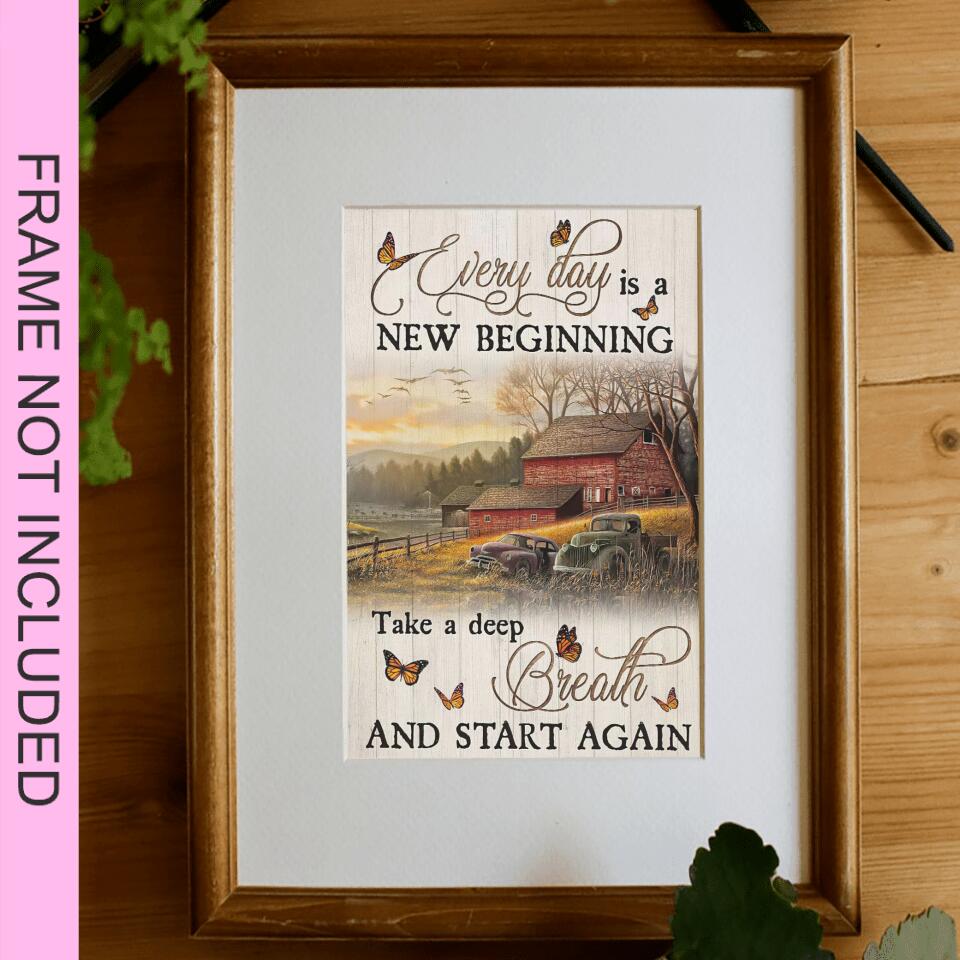 Every Day Is New Begining Fine Art Print - Christian Wall Art Prints - Bible Verse Wall Art - Best Prints For Home - Gift For Christian - Ciaocustom