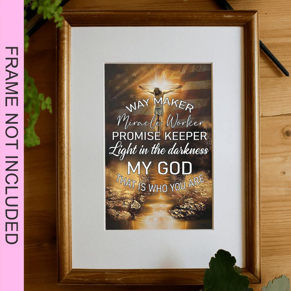 Way Marker Miracle Worker Fine Art Print - Jesus Pictures - Christian Wall Art Prints - Best Prints For Home - Art Pictures - Gift For Christian - Ciaocustom