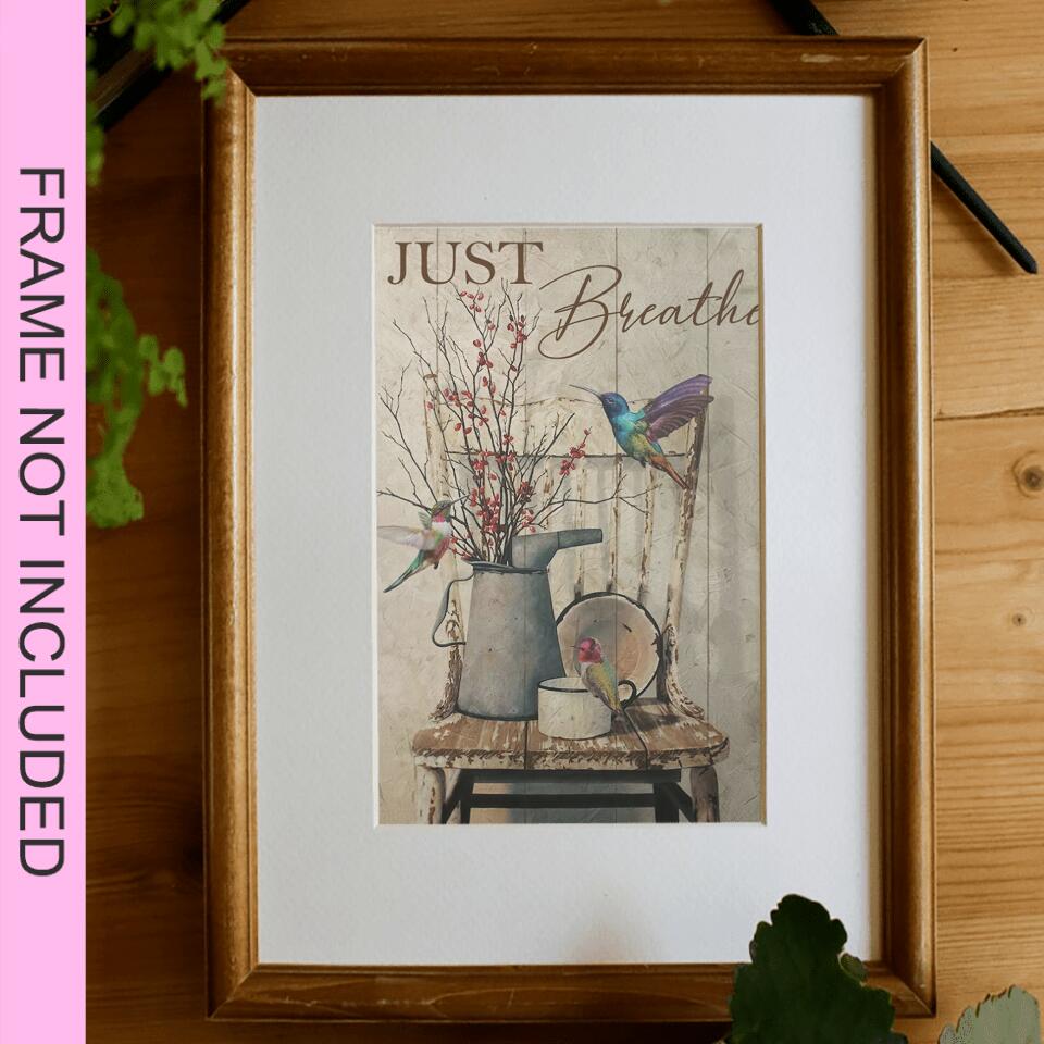 Just Breathe Fine Art Print - Christian Wall Art Prints - Bible Verse Wall Art - Best Prints For Home - Gift For Christian - Ciaocustom