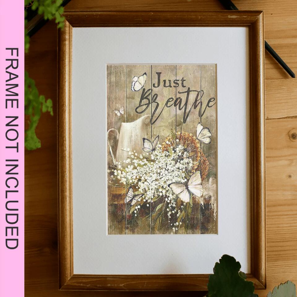 Just Breathe Fine Art Print - Christian Wall Art Prints - Bible Verse Wall Art - Best Prints For Home - Gift For Christian - Ciaocustom