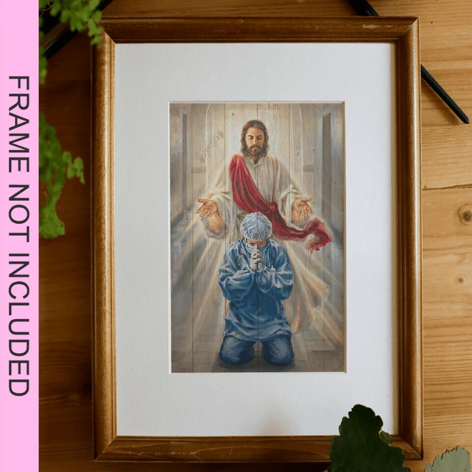 God Is Here Jesus Art Prints - Jesus Pictures - Jesus Wall Art - Christ Pictures - Christian Wall Art Prints - Best Prints For Home - Ciaocustom