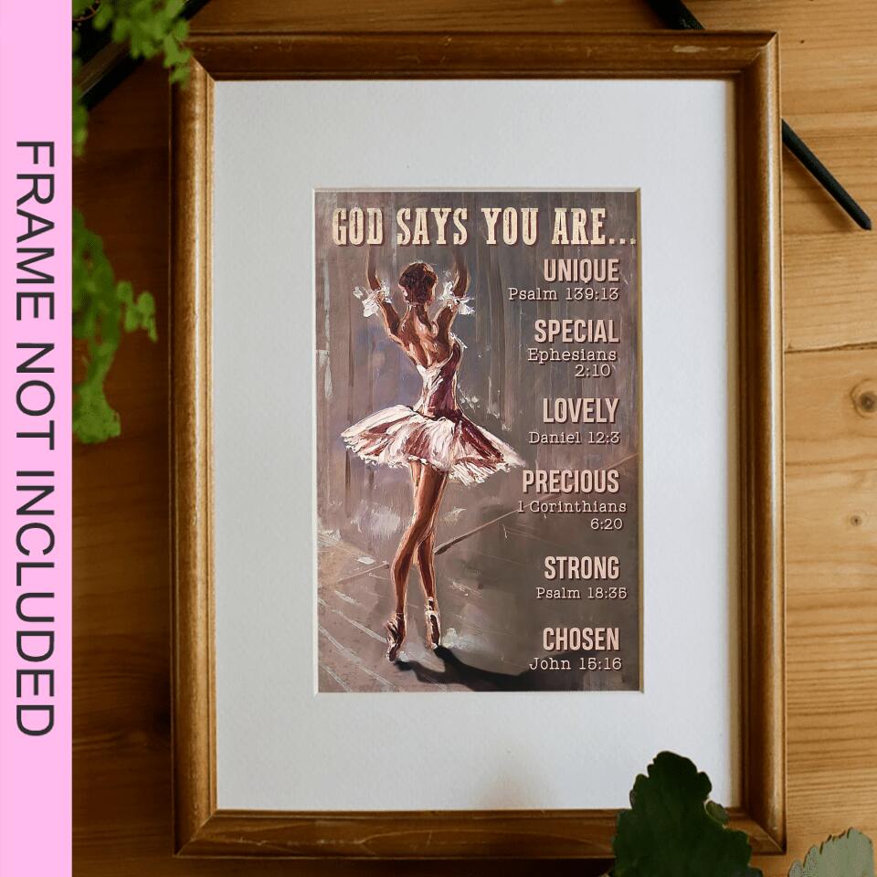 God Says You Are Fine Art Print - Christian Wall Art Prints - Bible Verse Wall Art - Best Prints For Home - Gift For Christian - Ciaocustom