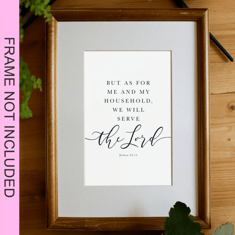 We Will Serve The Lord Fine Art Print - Christian Wall Art Prints - Bible Verse Wall Art - Best Prints For Home - Gift For Christian - Ciaocustom
