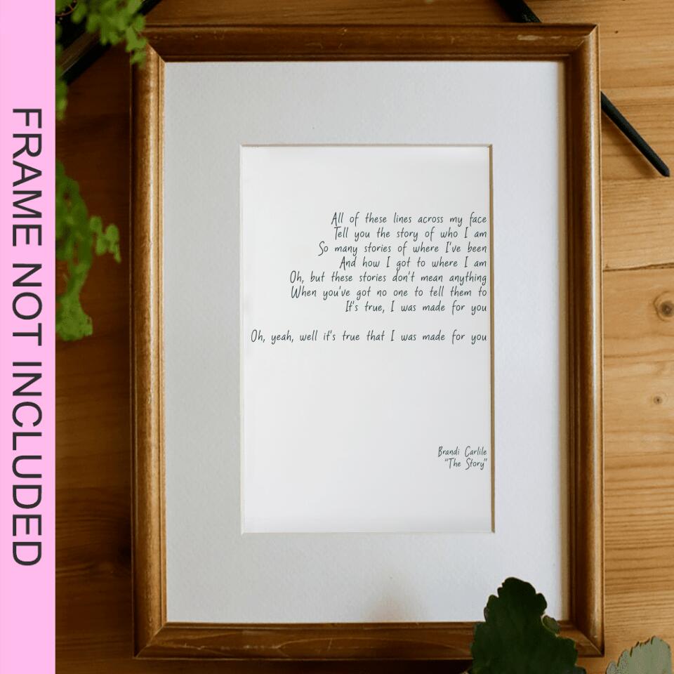 All Of These Lines Across My Face Fine Art Print - Christian Wall Art Prints - Best Prints For Home - Gift For Christian - Ciaocustom