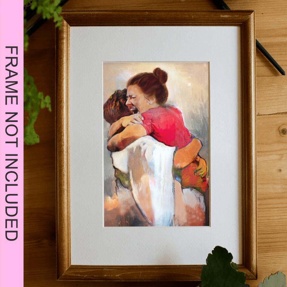 First Day In Heaven Painting I Held Him And Would Not Let Him Go Fine Art Print - Christian Wall Art Prints - Best Prints For Home - Ciaocustom