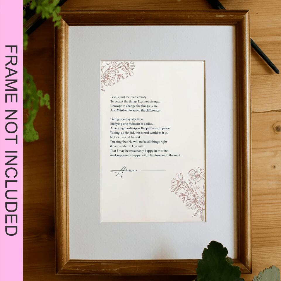 God 2 - Grant Me The Serenity Fine Art Print - Christian Wall Art Prints - Best Prints For Home - Gift For Christian - Ciaocustom