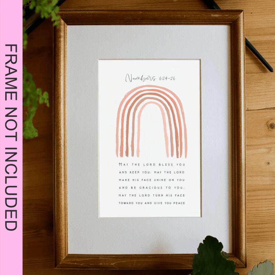 Numbers 6:24-26 Fine Art Print - Christian Wall Art Prints - Bible Verse Wall Art - Best Prints For Home - Gift For Christian - Ciaocustom