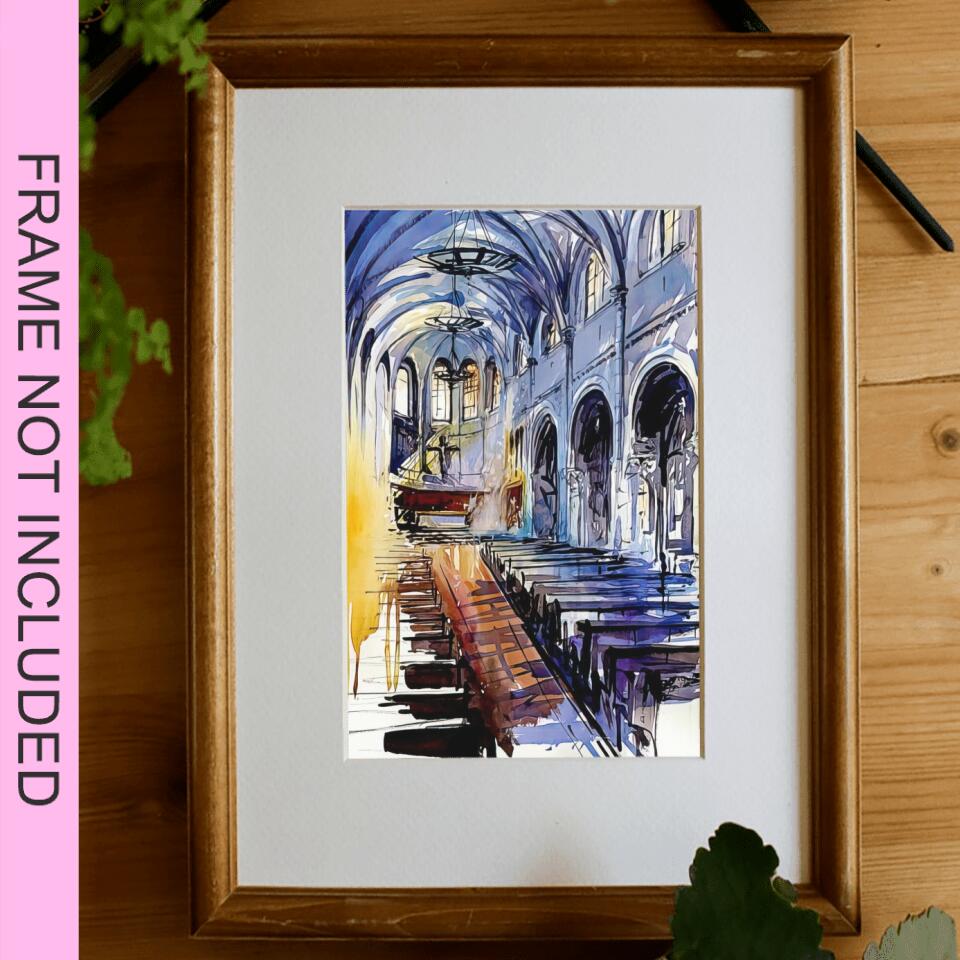 Church 5 - Christian Fine Art Prints - Christian Wall Art Prints - Christian Artwork - Religious Wall Decor - Best Prints For Home - Ciaocustom