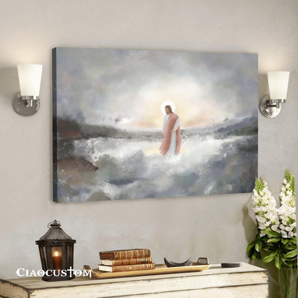 Jesus Walking On Water - Jesus Pictures - Jesus Canvas Poster - Jesus 