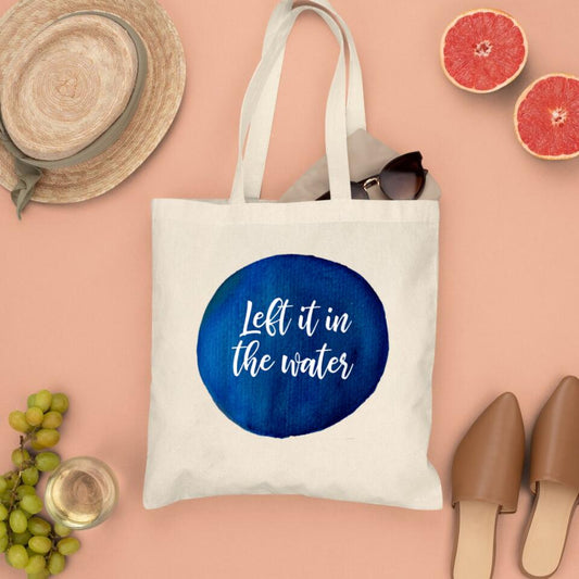 Left It In The Water Canvas Tote Bags - Christian Tote Bags - Printed Canvas Tote Bags - Cute Tote Bags - Religious Tote Bags - Gift For Christian - Ciaocustom