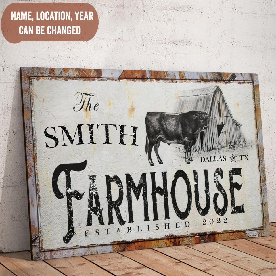 Personalized Farmhouse Canvas - Custom Farmhouse - Farmhouse Canvas Wa ...