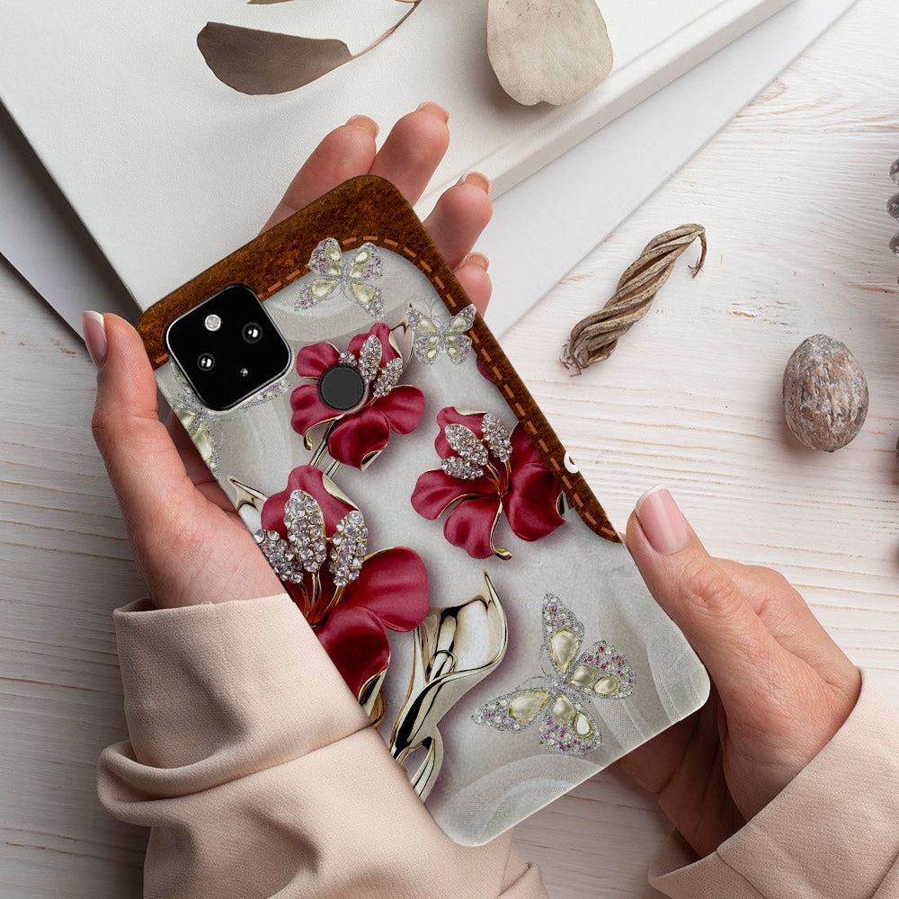 Flower And Butterfly - Christian Phone Case - Religious Phone Case - Faith Phone Case - Ciaocustom